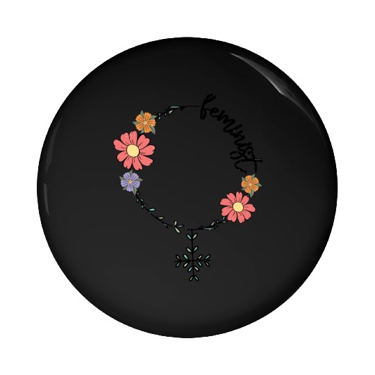 Feminist sublimation Pin Buttons