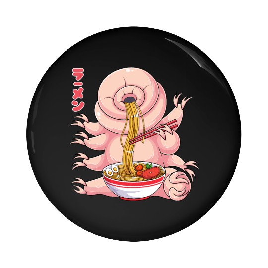Kawaii Tardigrade Ramen Noodles Japanese Anime Noo Pin Buttons