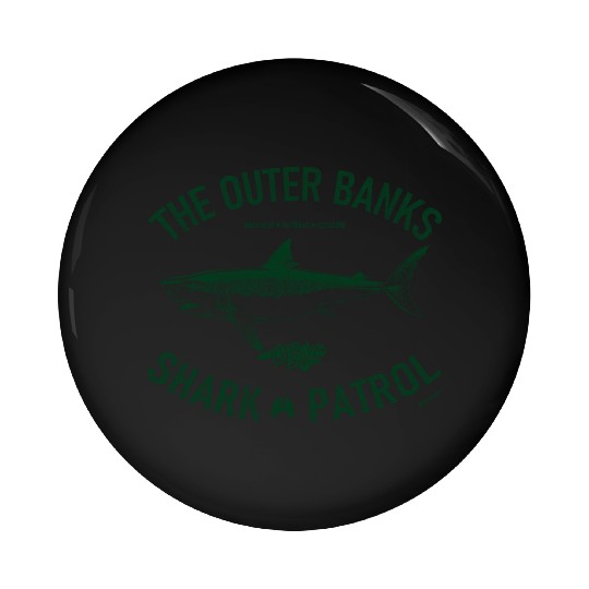 OBX Shark Patrol OBX Vintage Dark Green Pin Buttons