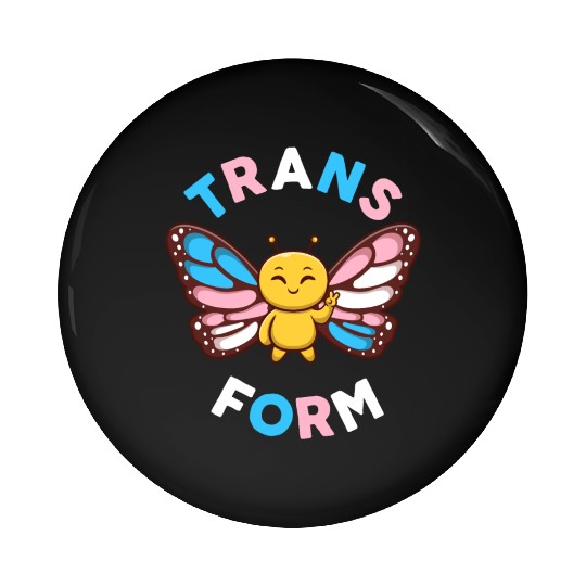 Transgender Monarch Butterfly Trans Form Kawaii Pin Buttons