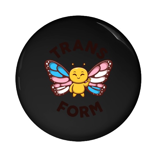 Transgender Monarch Butterfly Trans Form Kawaii Pin Buttons
