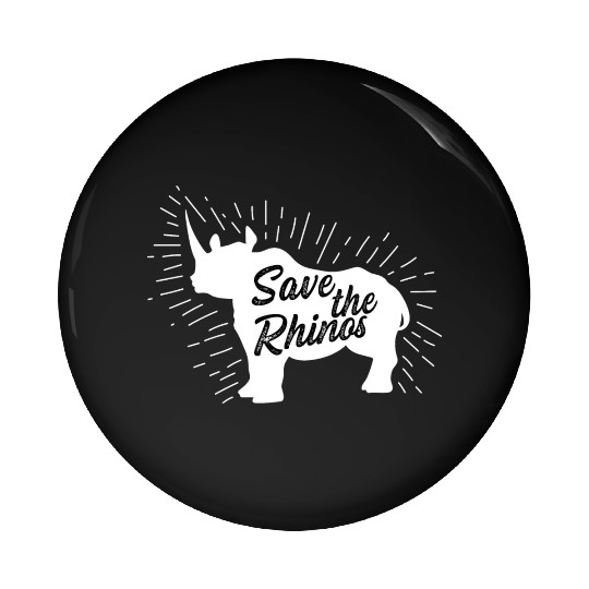 Save the Rhinos Vegan Gift Pin Buttons