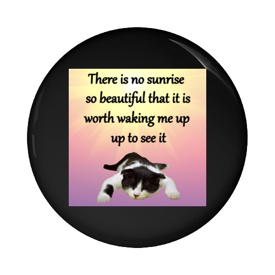 There is no sunrise so beautiful that it is worth Pin Buttons