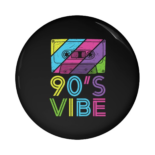 90's Vibe Retro Cassette Tape Music Pin Buttons