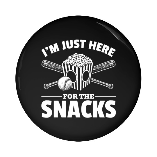 Popcorn Baseball Snack Food Lover Pin Buttons