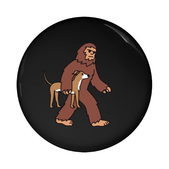 Bigfoot Sasquatch Walking Greyhound Pin Buttons