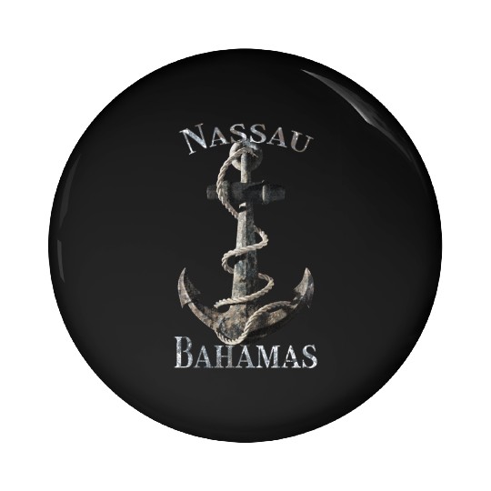 Nassau Bahamas Nautical Anchor Sailing Pin Buttons