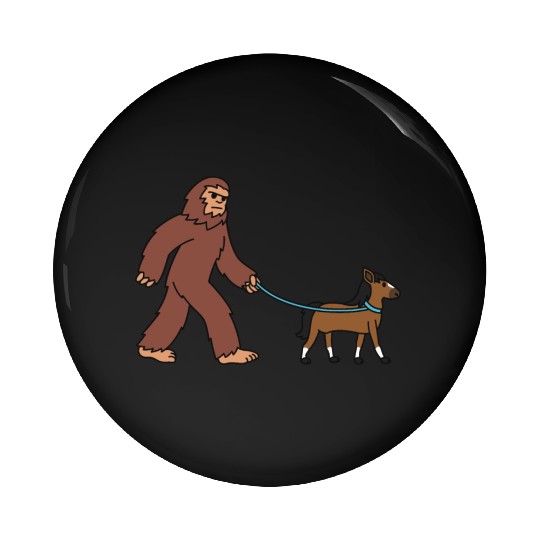 Bigfoot Sasquatch Walking Horse Pin Buttons