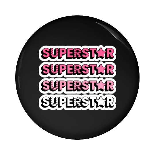 SUPERSTAR!!!!!! (Pink/White Pin Buttons