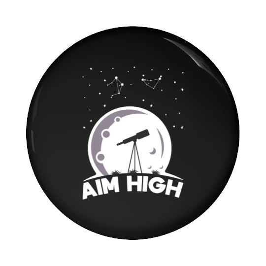 Telescope Owner Stars Galaxy Astronomy Pin Buttons