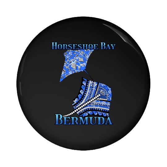 Horseshoe Bay Vacation Tribal Stingrays Pin Buttons