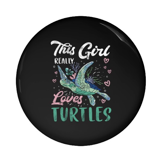 Turtle Relaxed Chilling Sea Ocean Beach Pin Buttons