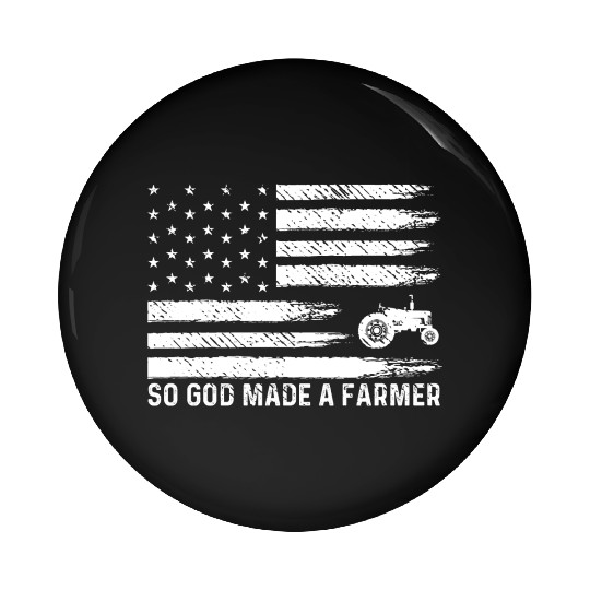 Made a Farmer Vegetable Seller Gift Pin Buttons