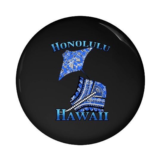 Honolulu Vacation Tribal Stingrays Pin Buttons