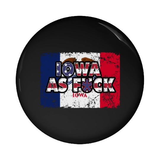 America US Flag State Flag Iowa Pin Buttons