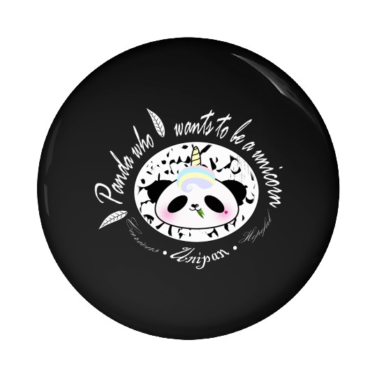 Panda who wants to be a unicorn, Unipan #3 Pin Buttons