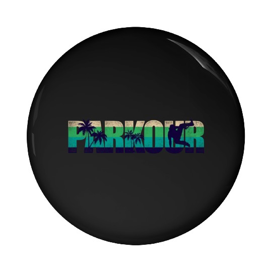 Parkour Free Running Traceur Retro Pin Buttons