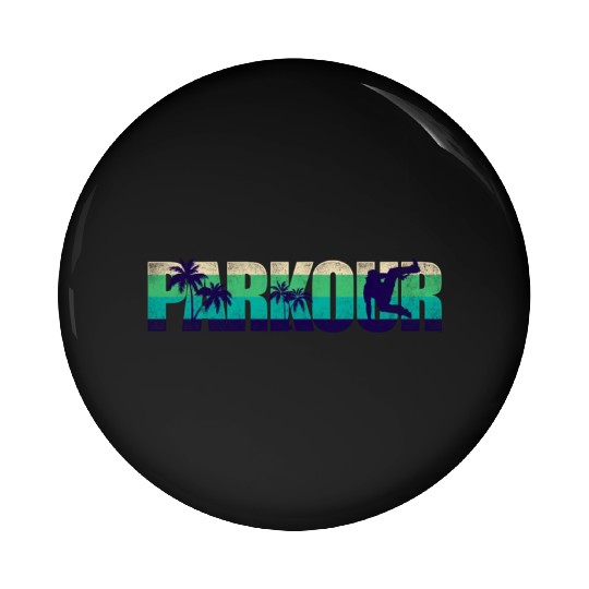 Parkour Free Running Traceur Retro Pin Buttons