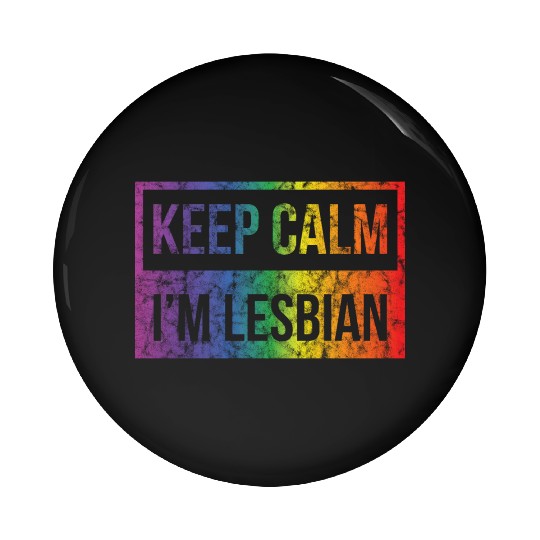 LGBT Gay Pride Lesbian Keep Calm I'm Lesbian Pin Buttons