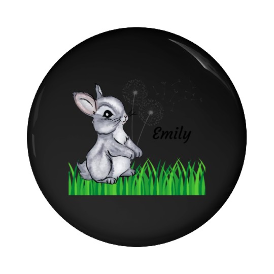 Bunny Name Gift Emily Pin Buttons