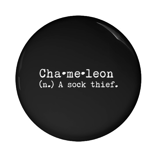 A Sock Thief Chameleon Reptile Pin Buttons