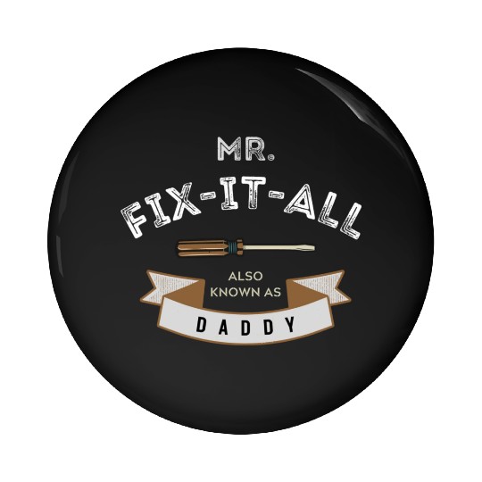 Black Beige Light Brown Vintage Father's Day Pin Buttons