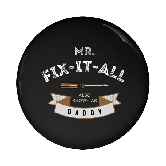 Black Beige Light Brown Vintage Father's Day Pin Buttons