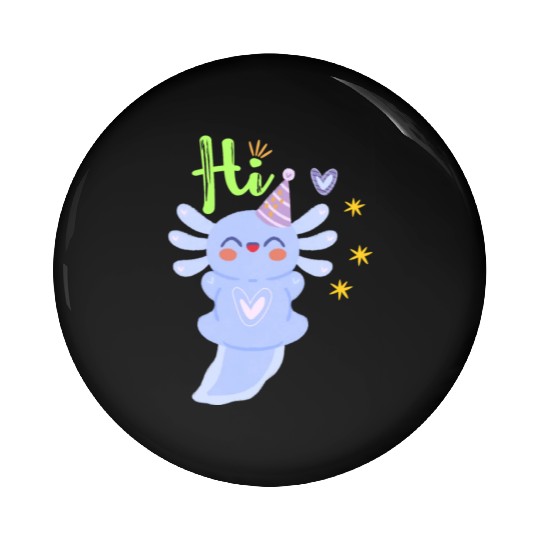 Baby Axolotl Art - 8 Pin Buttons