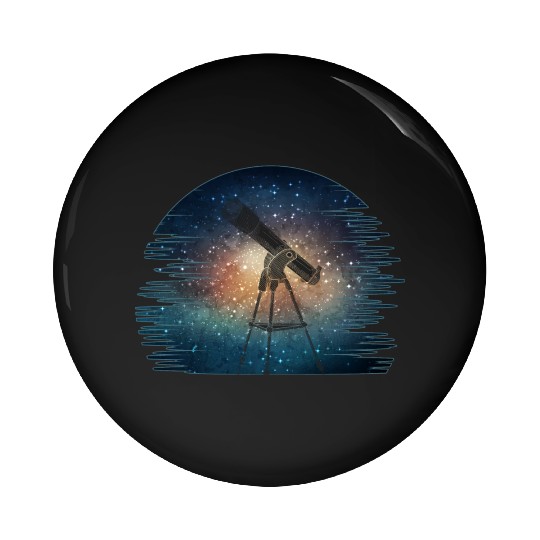 Telescope Solar System Stars Galaxy Astronomer Pin Buttons