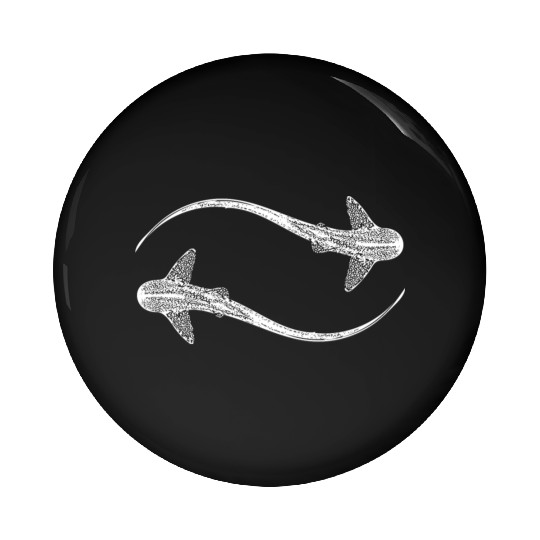 Elegant Vintage Circling Leopard Sharks Pin Buttons