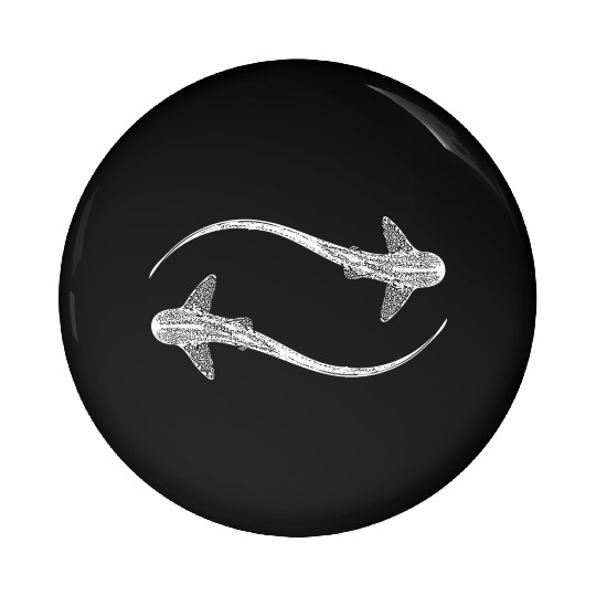 Elegant Vintage Circling Leopard Sharks Pin Buttons