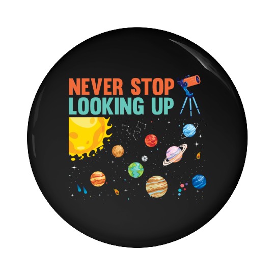 Telescope Solar System Planets Astronomer Pin Buttons