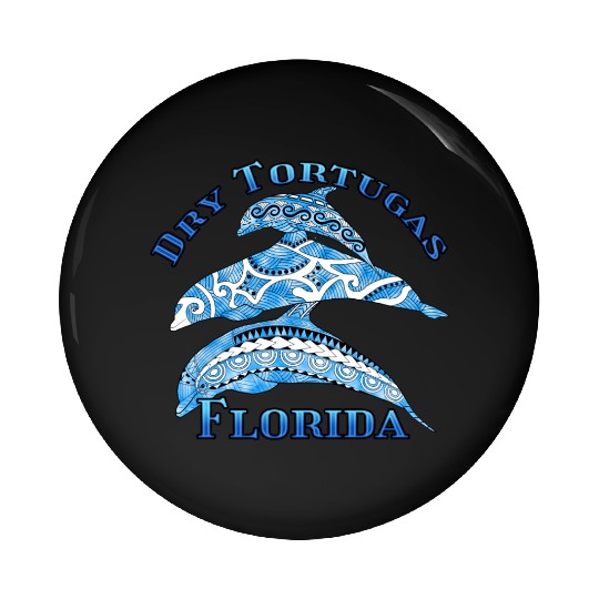 Dry Tortugas Florida Vacation Tribal Dolphins Pin Buttons