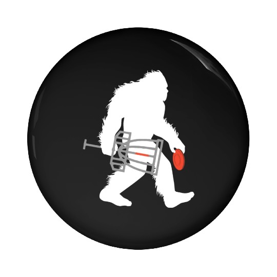 Bigfoot Disc Golf Cryptid Sasquatch Disc Golfer Pin Buttons