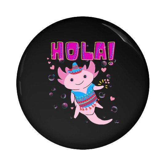 Hola Cute Axolotl - 2 Pin Buttons