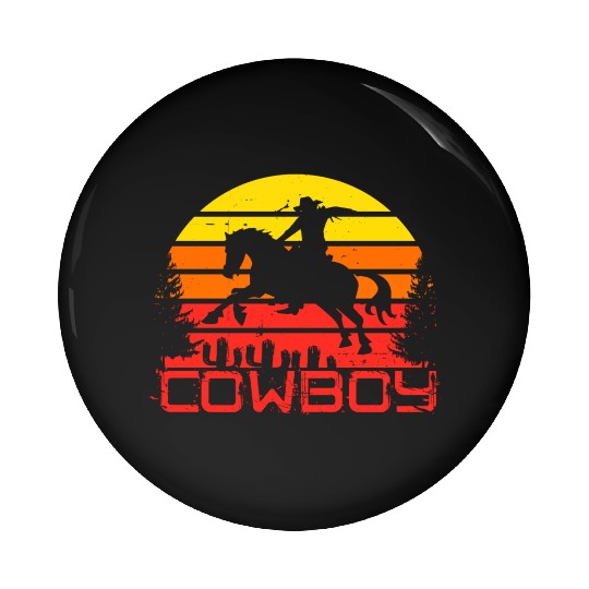 Cowboy, Rider, Horse Riding, Horse, Rodeo Pin Buttons