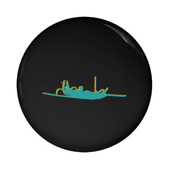 Captain, canoe, jukung Pin Buttons