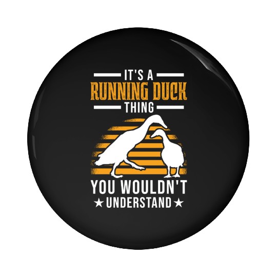Running Duck Thing Bottled Pin Buttons