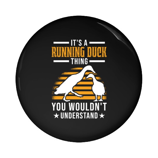 Running Duck Thing Bottled Pin Buttons