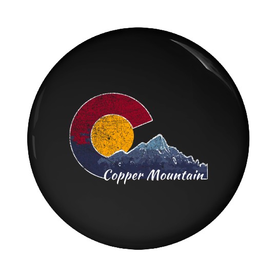 Copper Mountain Colorado Mountain Scenery Pin Buttons