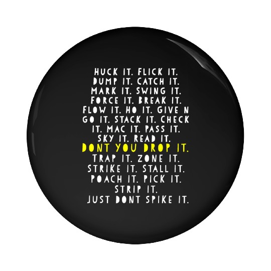 Ultimate frisbee game language Frowler Disc Golf Pin Buttons