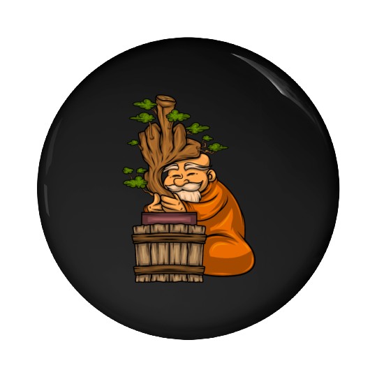 Miniature Trees Bonsai Middle Finger Pin Buttons