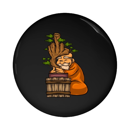 Miniature Trees Bonsai Middle Finger Pin Buttons