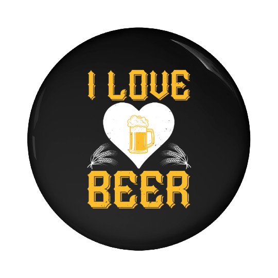 I love beer Pin Buttons