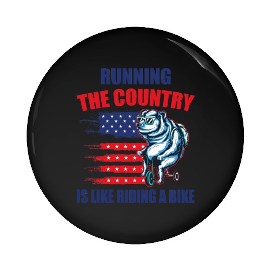 Joe Biden Running The Country's Like Riding A Bike Pin Buttons