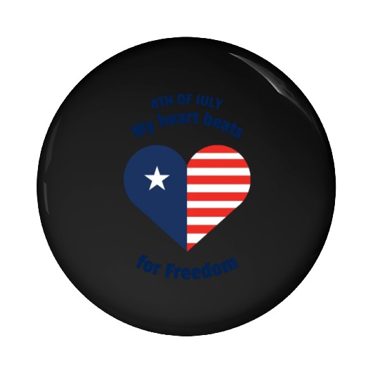 4th of July Pin Buttons with an icon of the us flag
