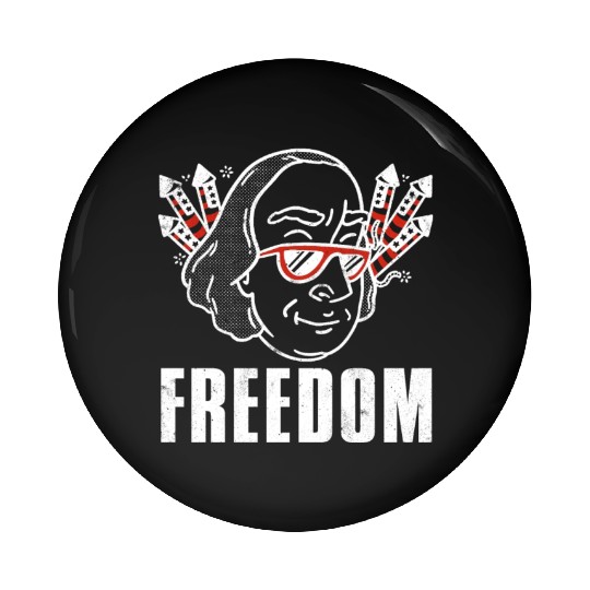 Freedom America Washington USA Flag 4th Of July Pin Buttons