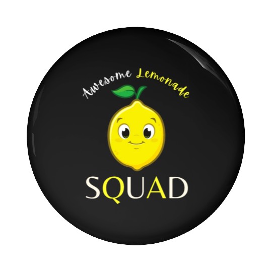 Awesome Lemonade Squad Lemon Lovers For Summer Pin Buttons