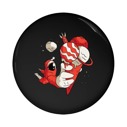 Astronaut With Ice cream Pin Buttons