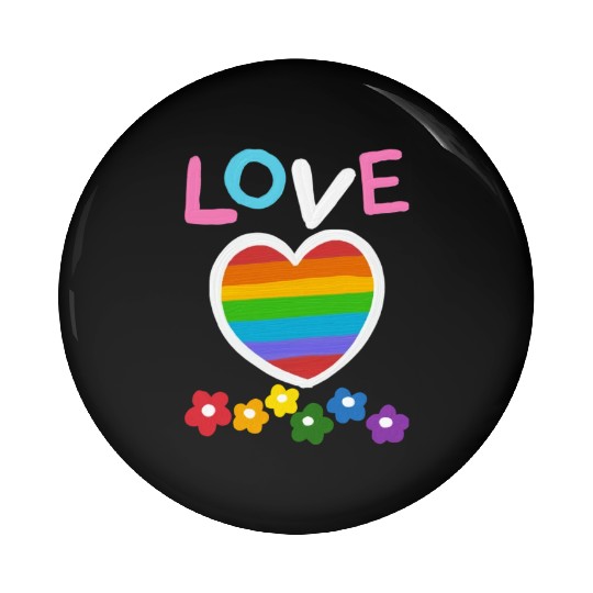 Love Flower Pride, lgbt community Pin Buttons